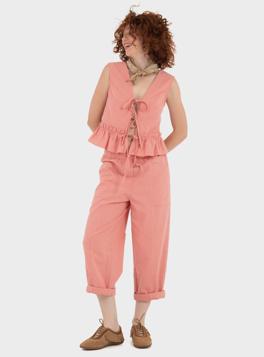 Black & Black Pants - Orange