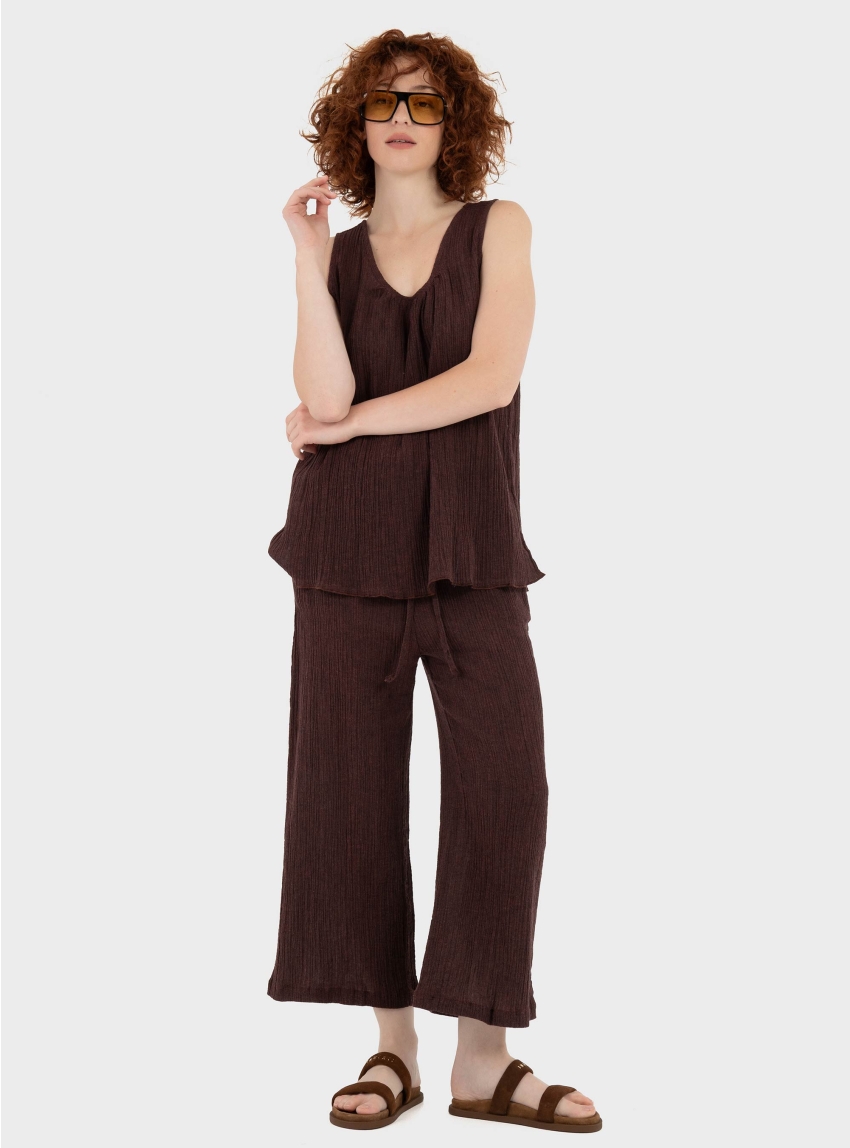Black & Black Top - Dark Purple