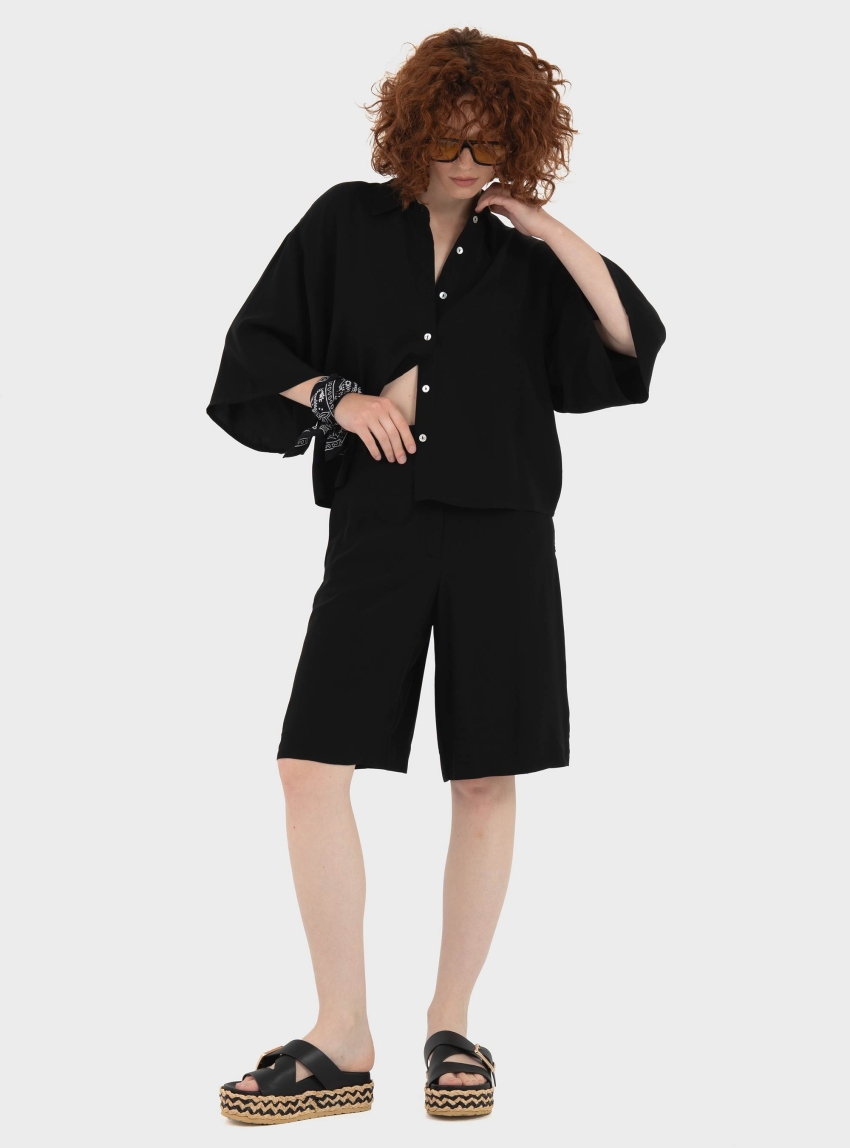 Black & Black Shirt - Black