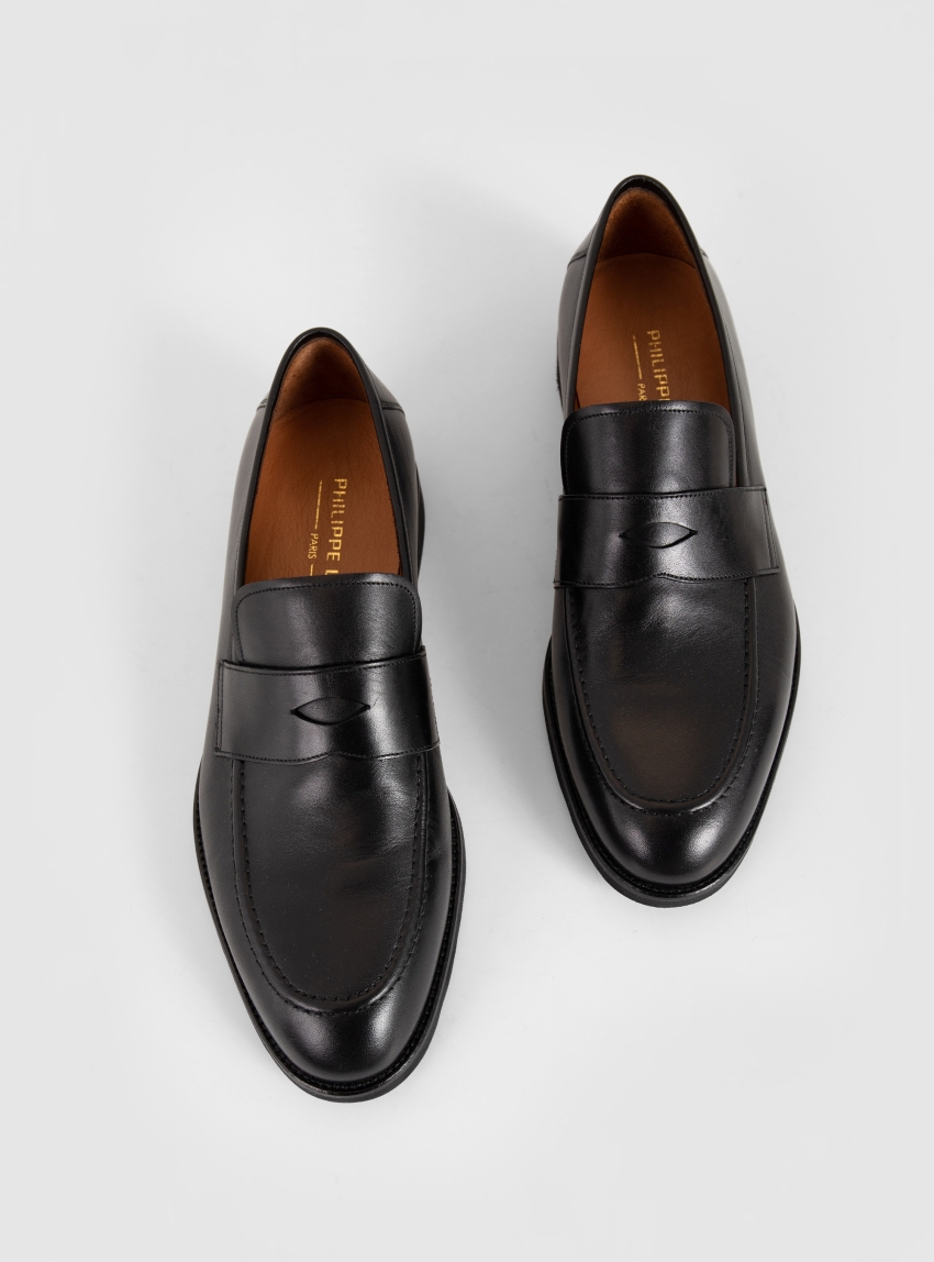 Philippe Lang Penny Loafers - Black