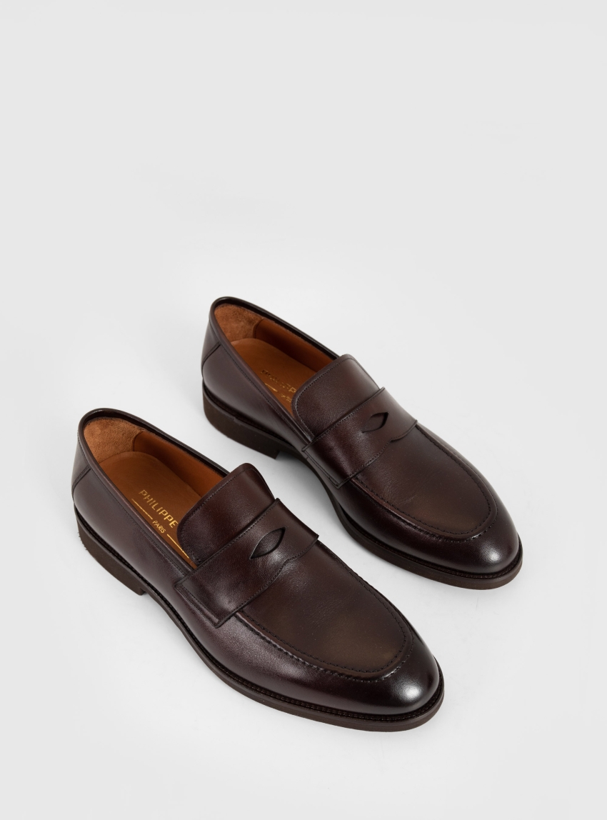 Philippe Lang Penny Loafers - Brown