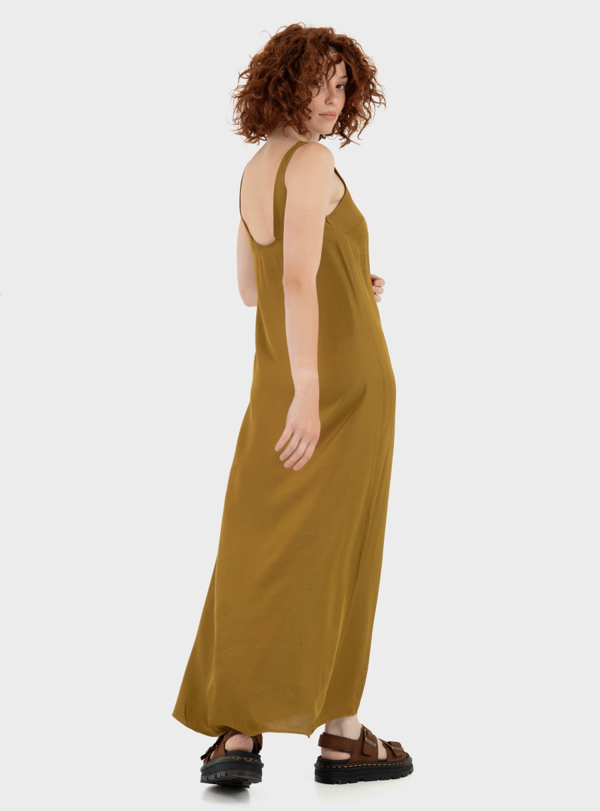 Dirty Laundry Maxi Slip Dress - Olive 