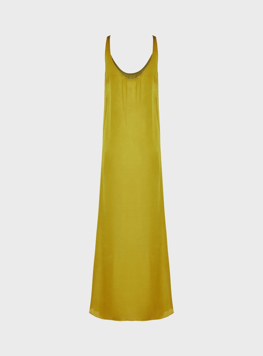 Dirty Laundry Maxi Slip Dress - Olive 