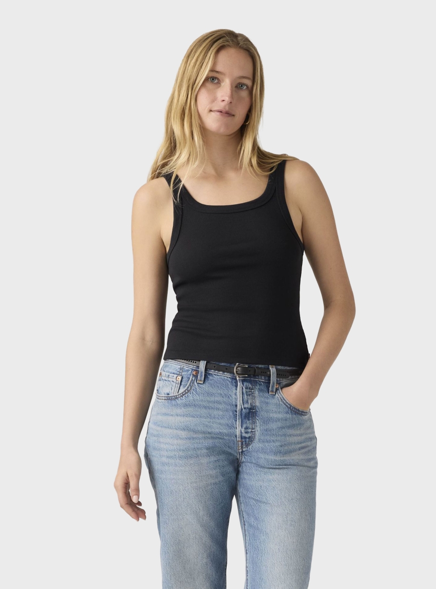 Levi's Essential Ribbed Tank Top - Black