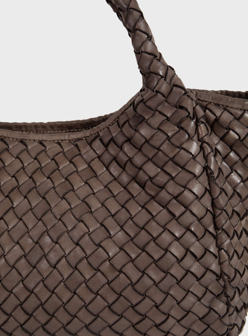 Philippe Lang Leather Tote Bag - Taupe