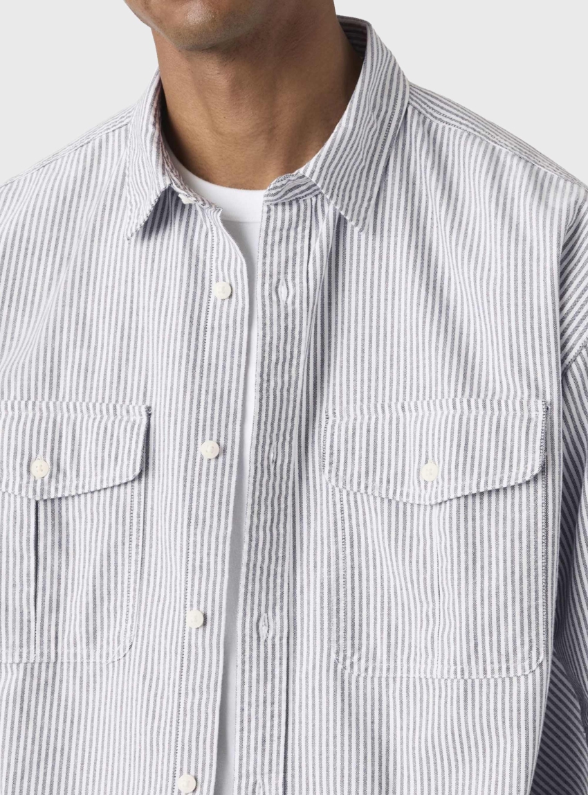 Levi's Short Sleeve Pacifica Loose Shirt - Striped Black & White