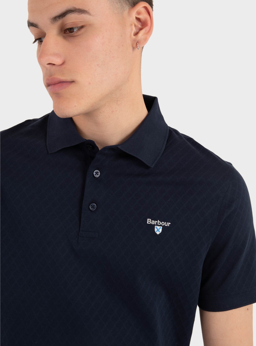 Barbour Sutton Tailored Polo Shirt - Navy