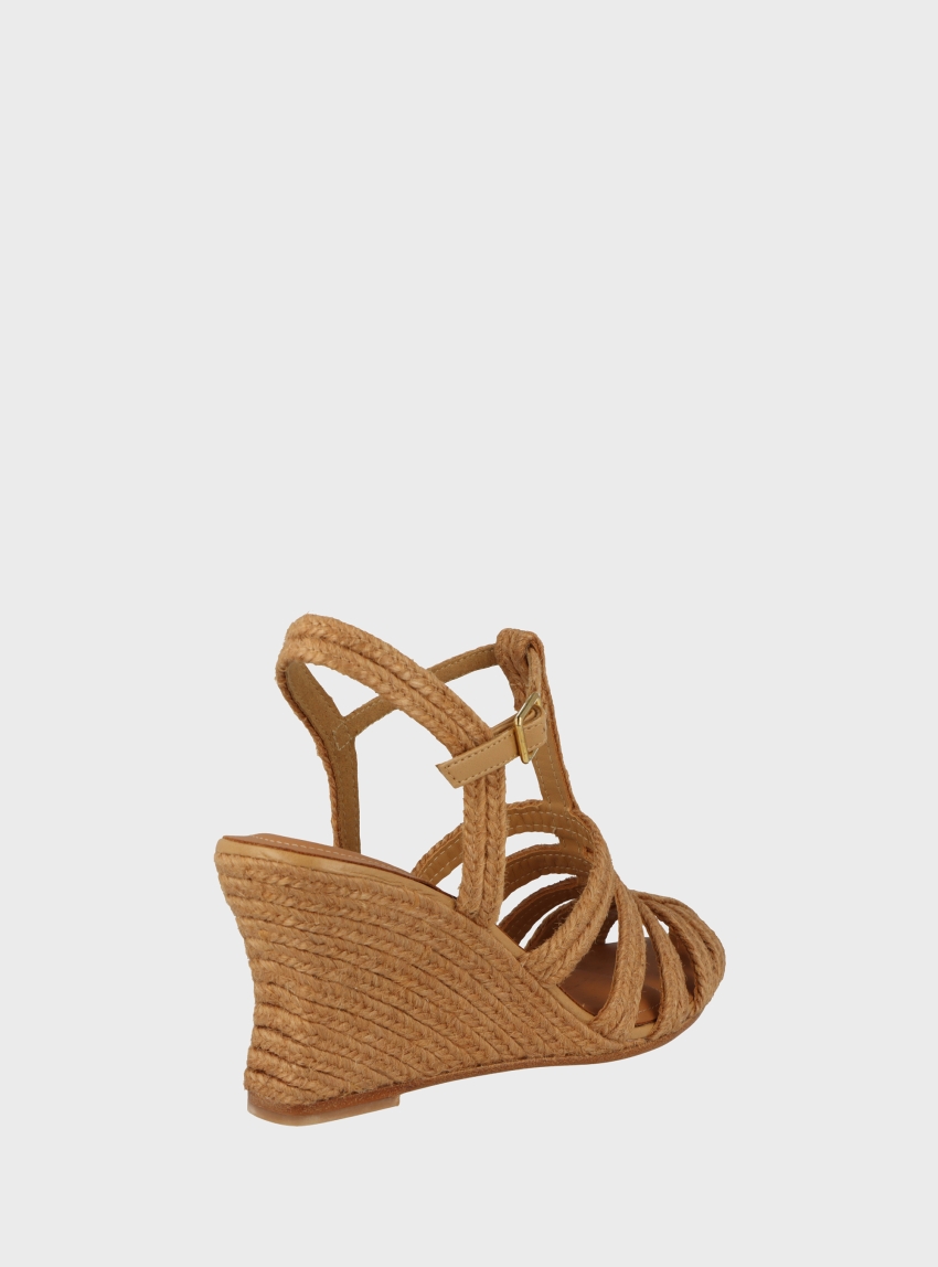 Casteller Heel Sandals - Dark Beige