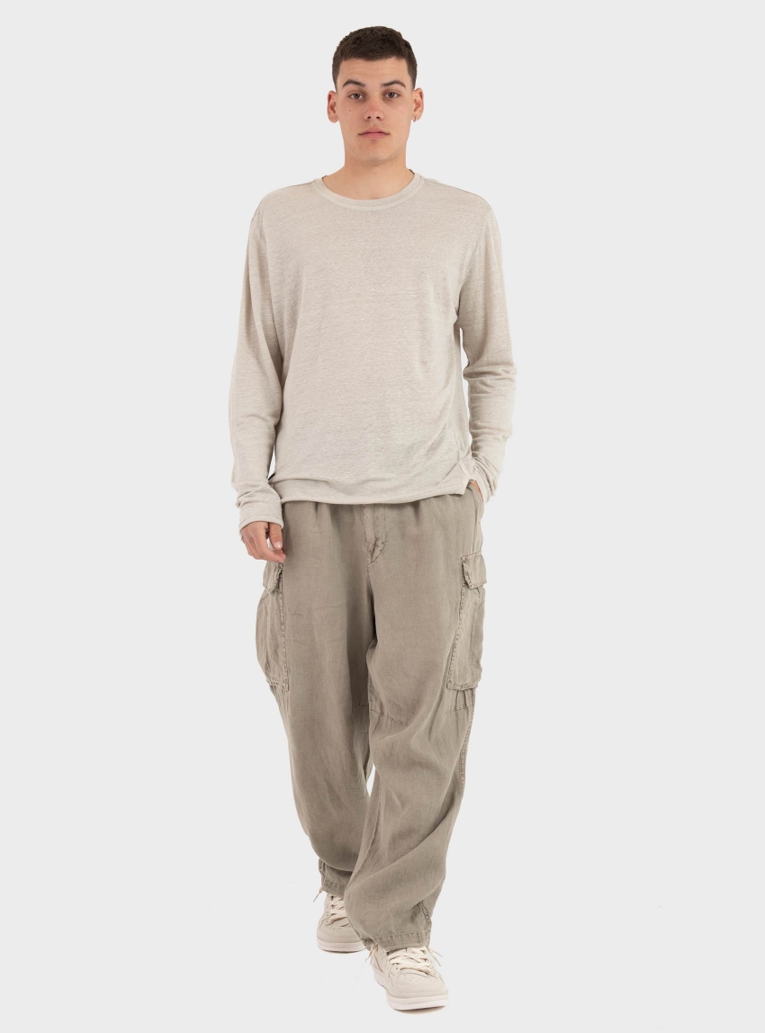 Keeling Crew Neck Blouse - Light Beige