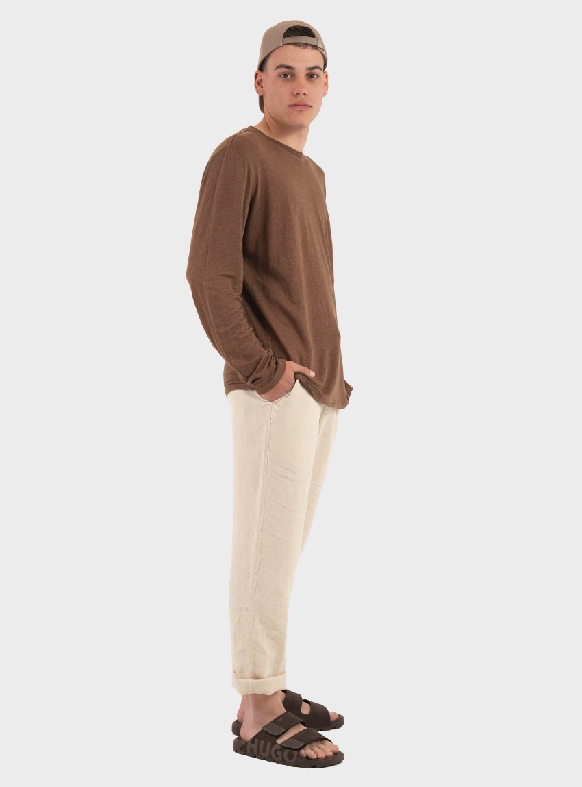 Keeling Crew Neck Blouse - Light Brown