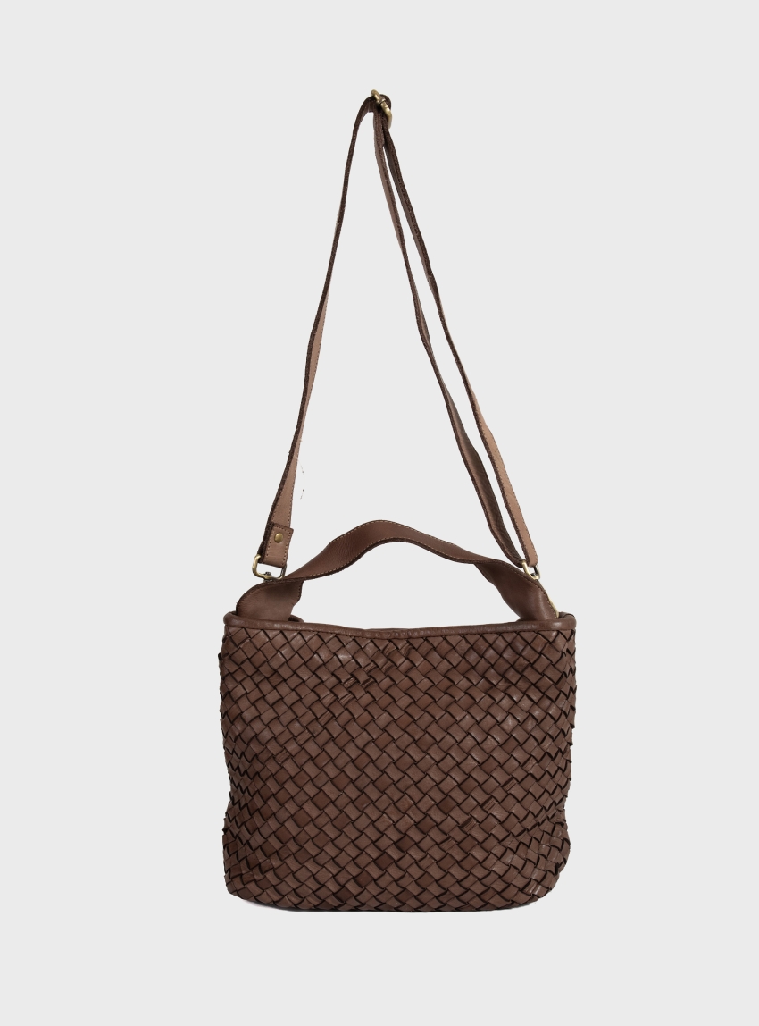 Philippe Lang Leather Medium Tote Bag - Taupe