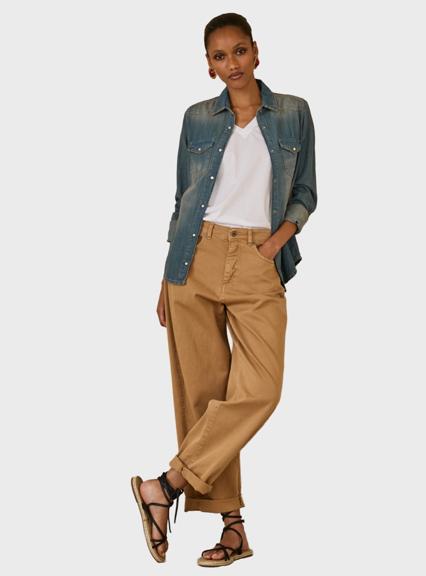 Souvenir Wide Leg Jeans - Camel