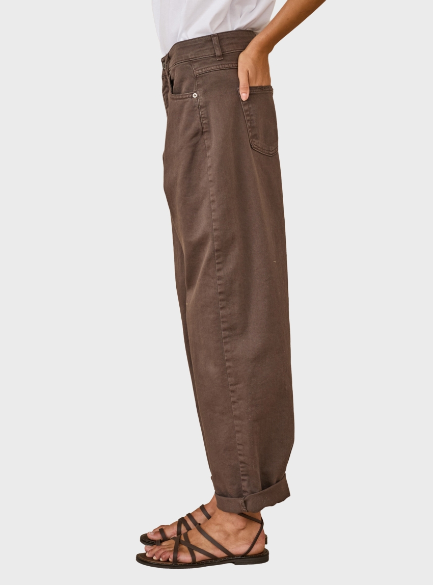 Souvenir Wide Leg Jeans - Dark Brown