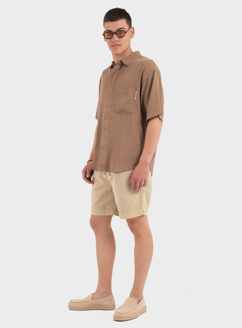 Gianni Lupo Relaxed Fit Shirt - Dark Beige