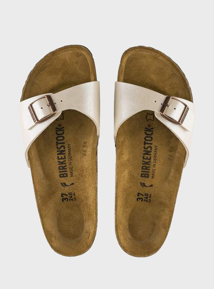 Birkenstock Madrid Regular Fit Birko-Flor Sandals - Pearl