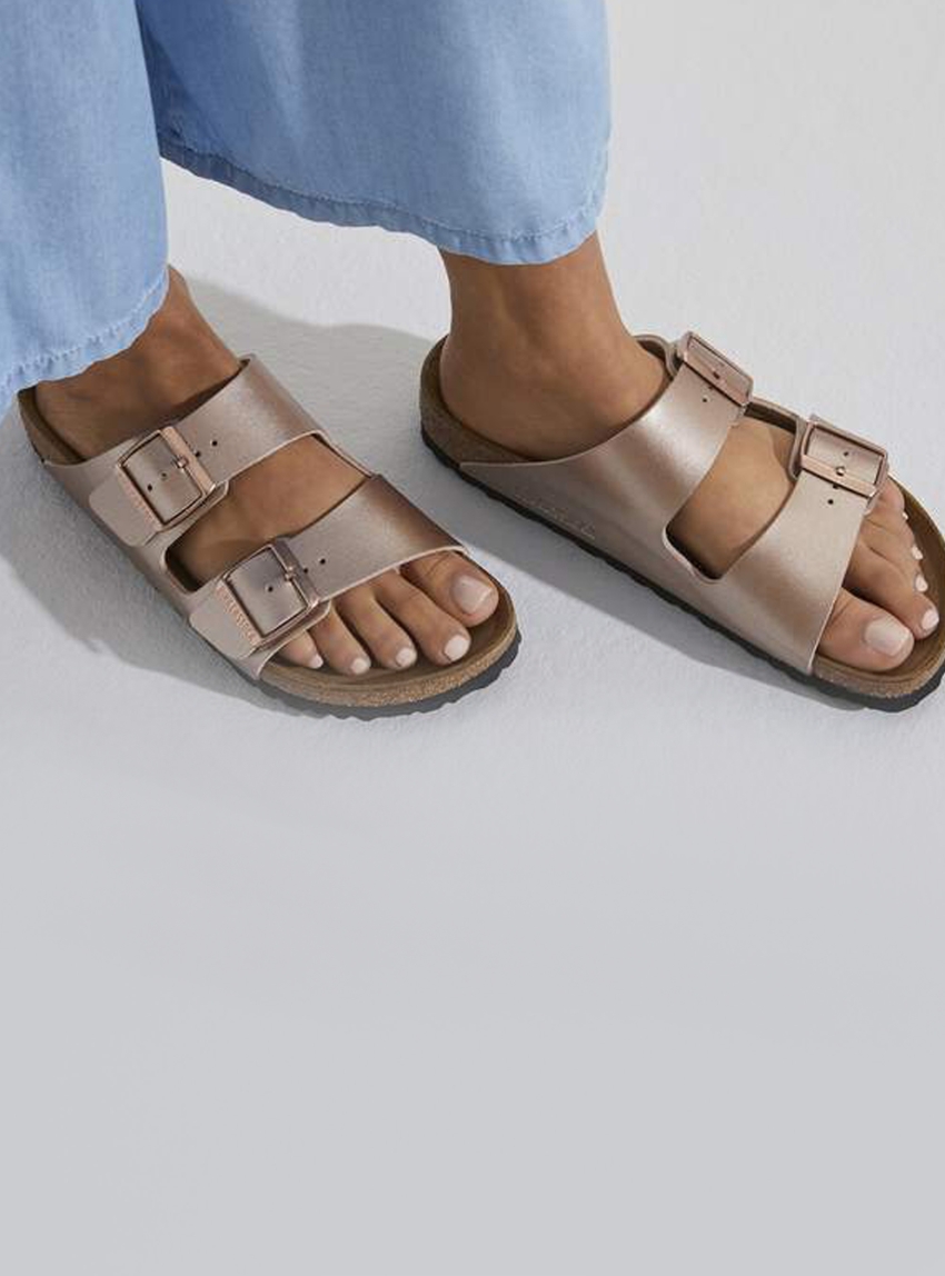 Birkenstock Arizona Regular Fit Birko-Flor Sandals - Copper