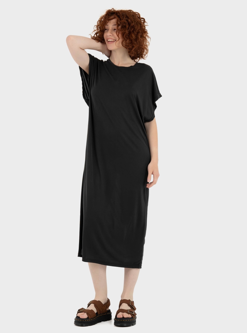 Black & Black  Long Dress - Anthracite