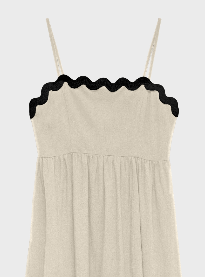 Vero Moda Jenna Singlet Ankle Dress - Ecru