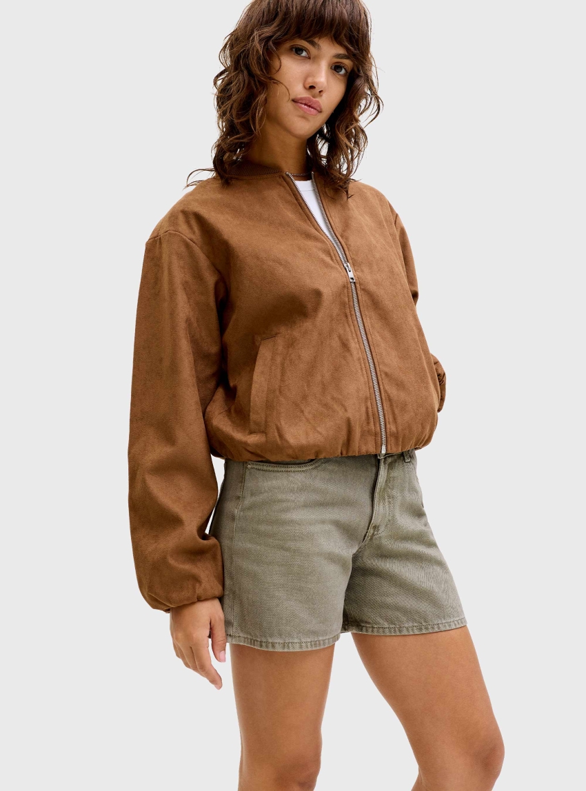 JJXX Seville Denim Shorts Mid Waist R111 - Olive 