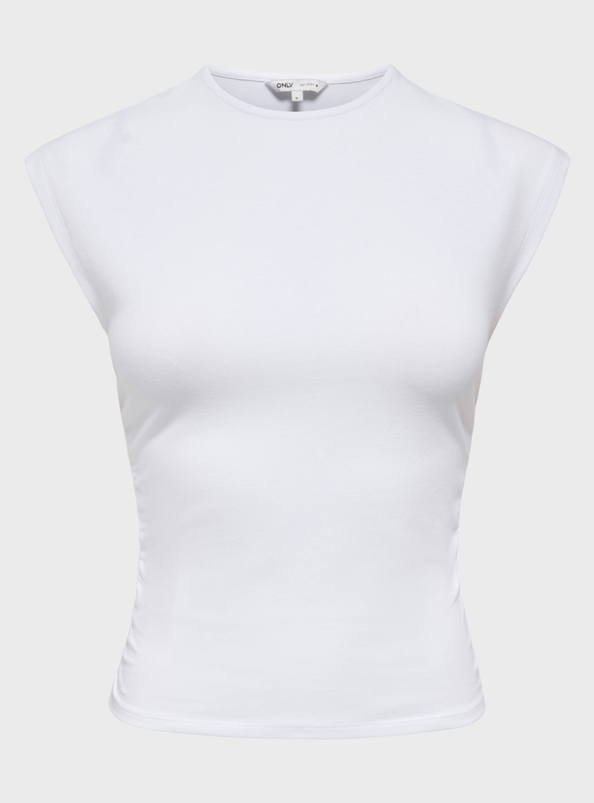 Only Mira Ruching Top - White