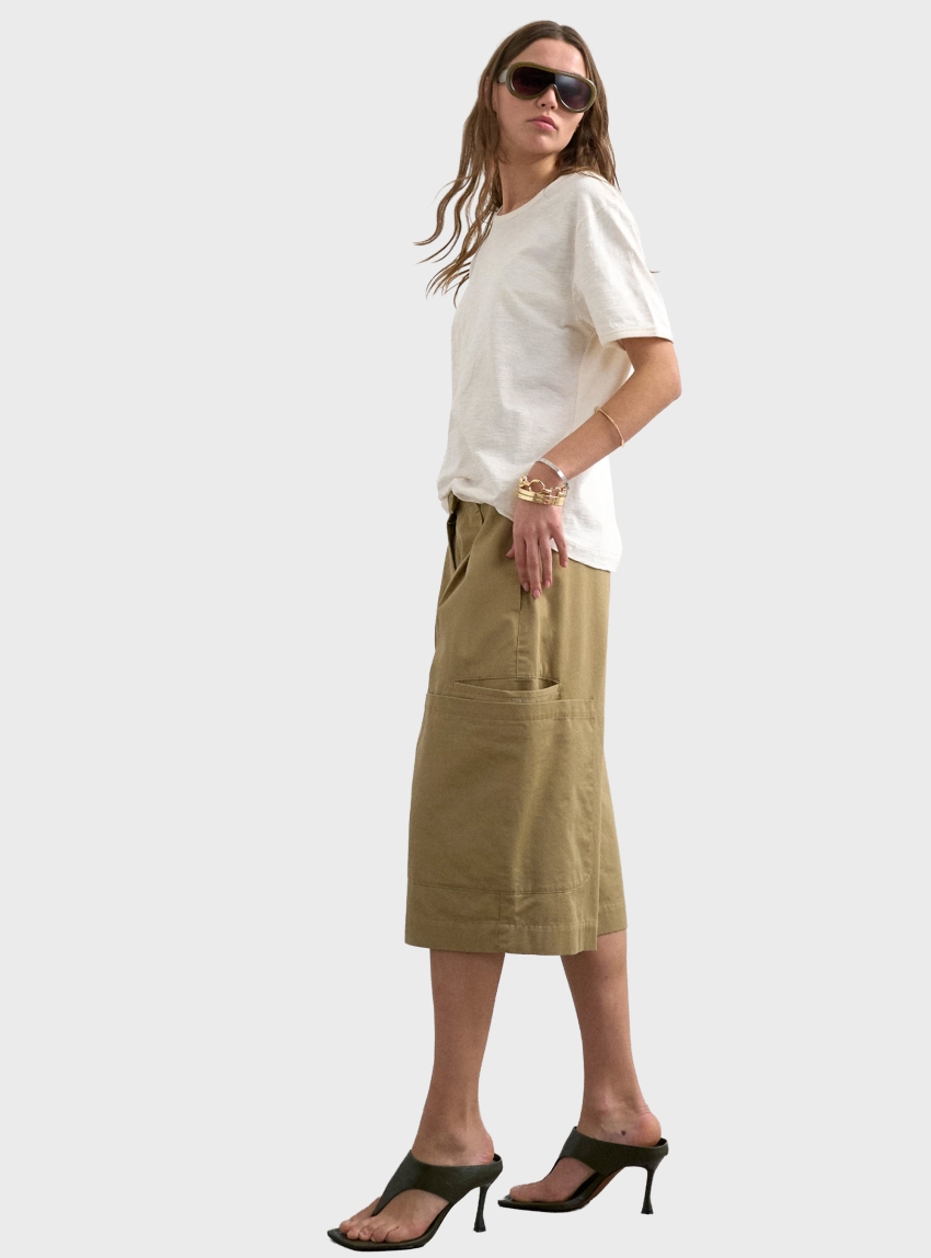 Topshop Femke Longline Cargo Shorts - Tan
