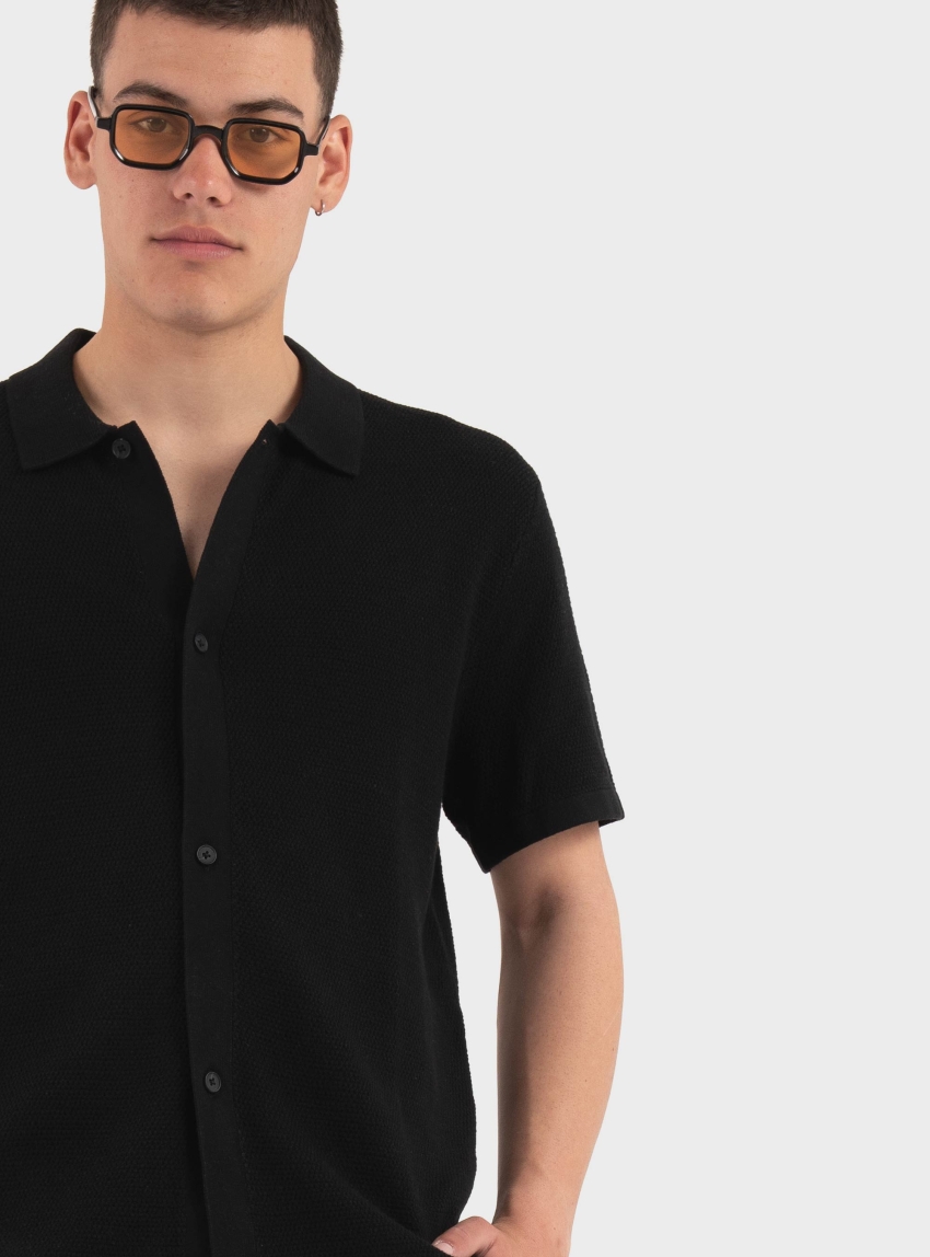 Jack & Jones George Knit Shirt - Black