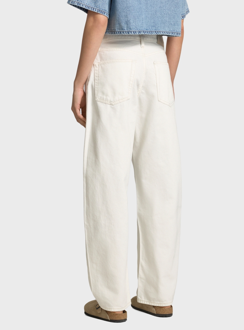 Calvin Klein Relaxed Barrel Jeans - Off White