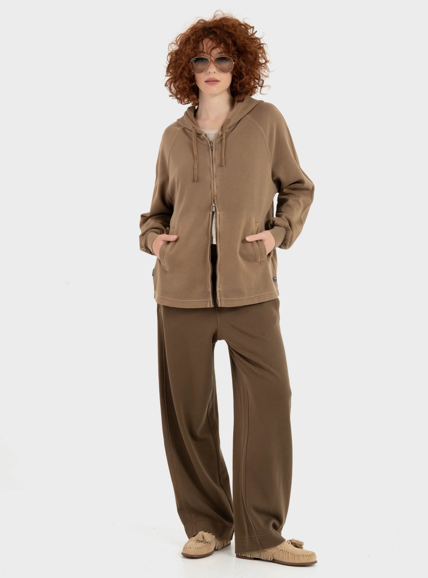 Keeling Zip Hoodie - Dark Beige