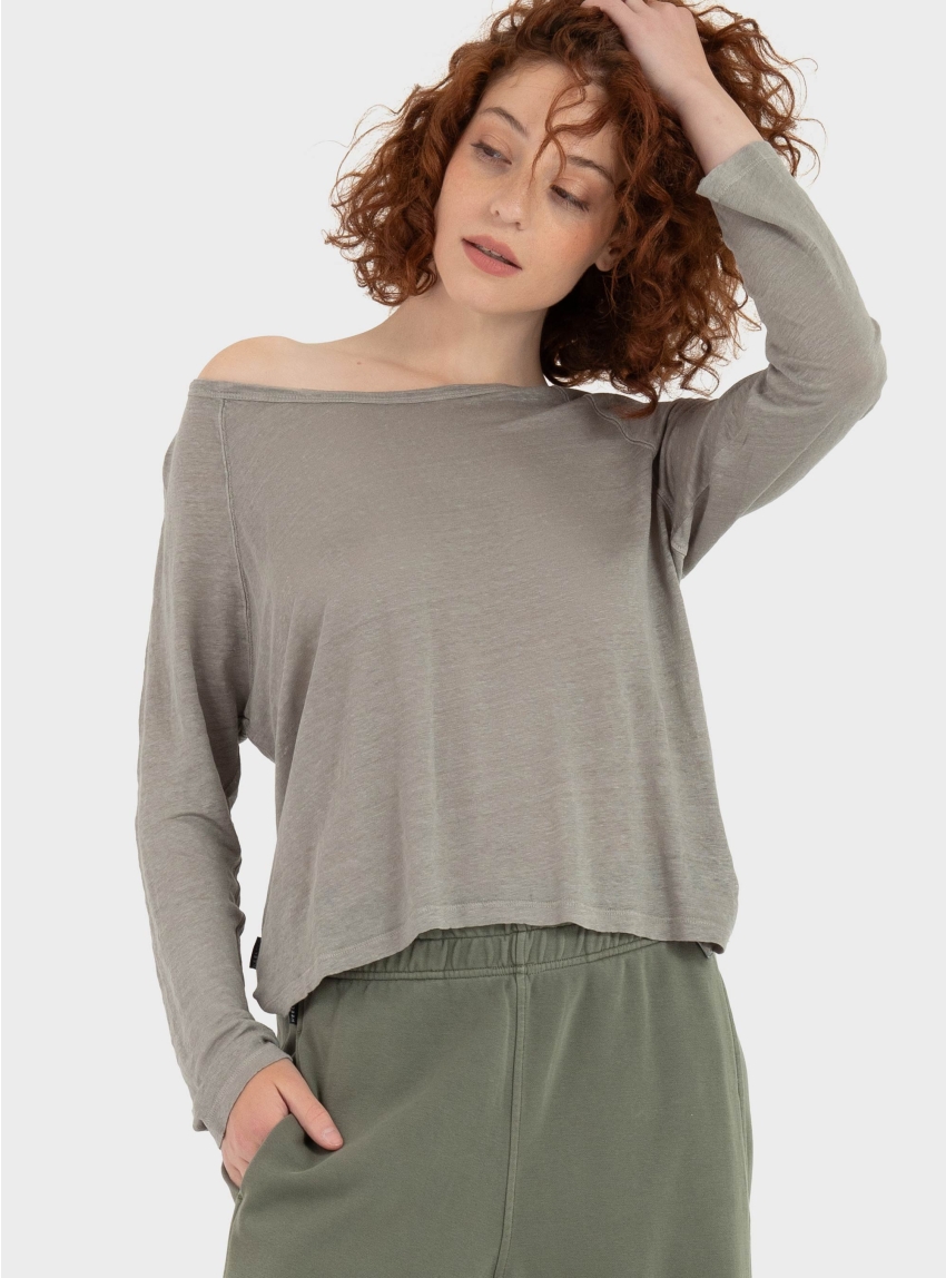 Keeling Cropped Blouse - Light Green