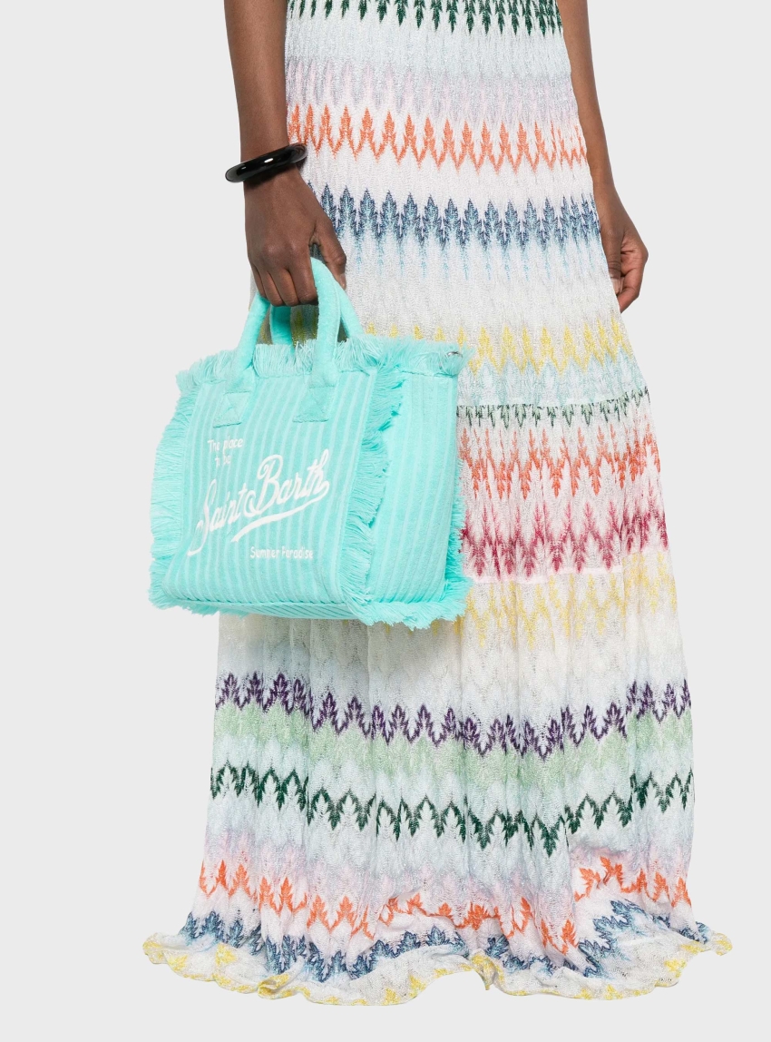 MC2 Saint Barth Colette Sponge Hand Bag With Strap - Turquoise