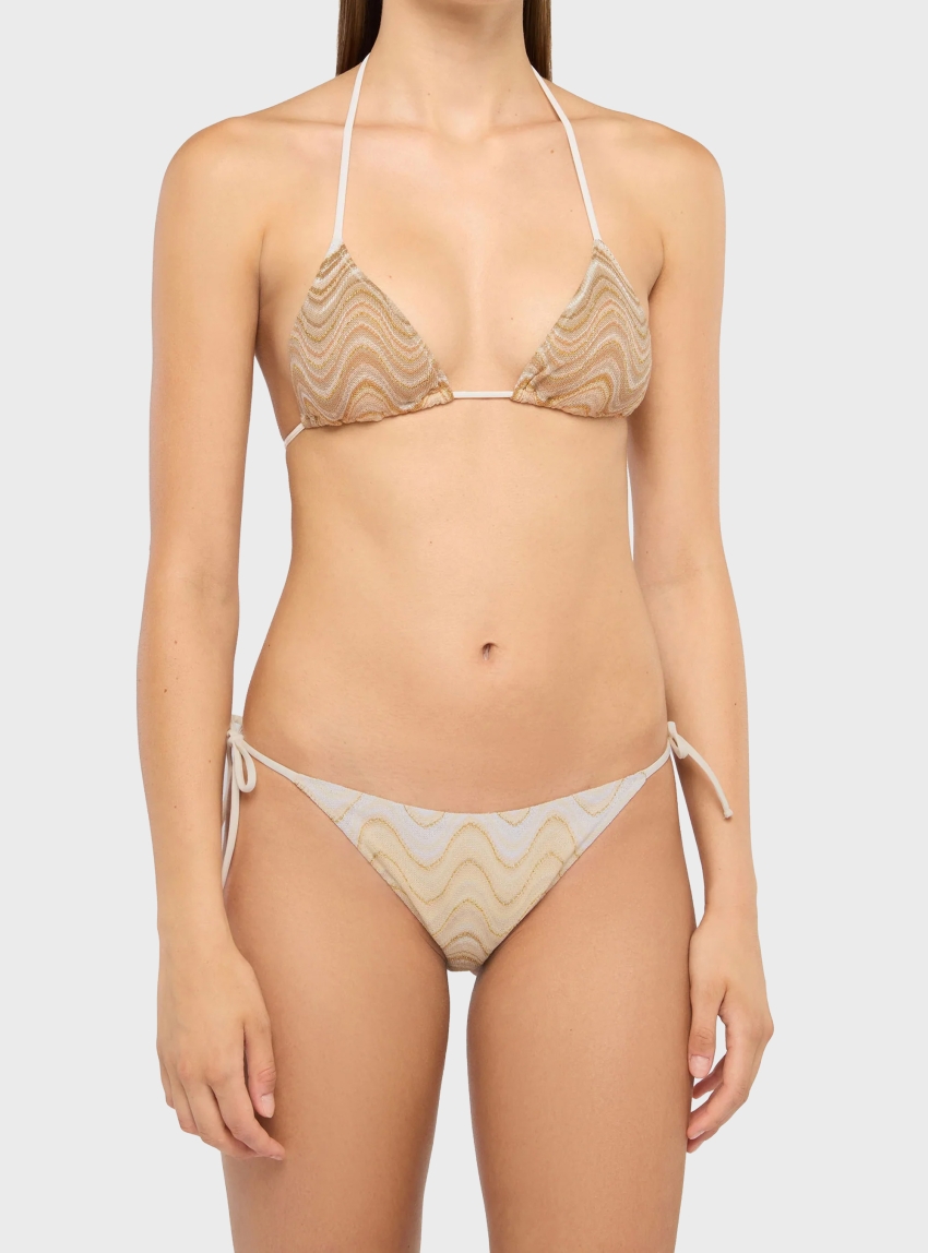 MC2 Saint Barth Pattern Bikini Set - Beige