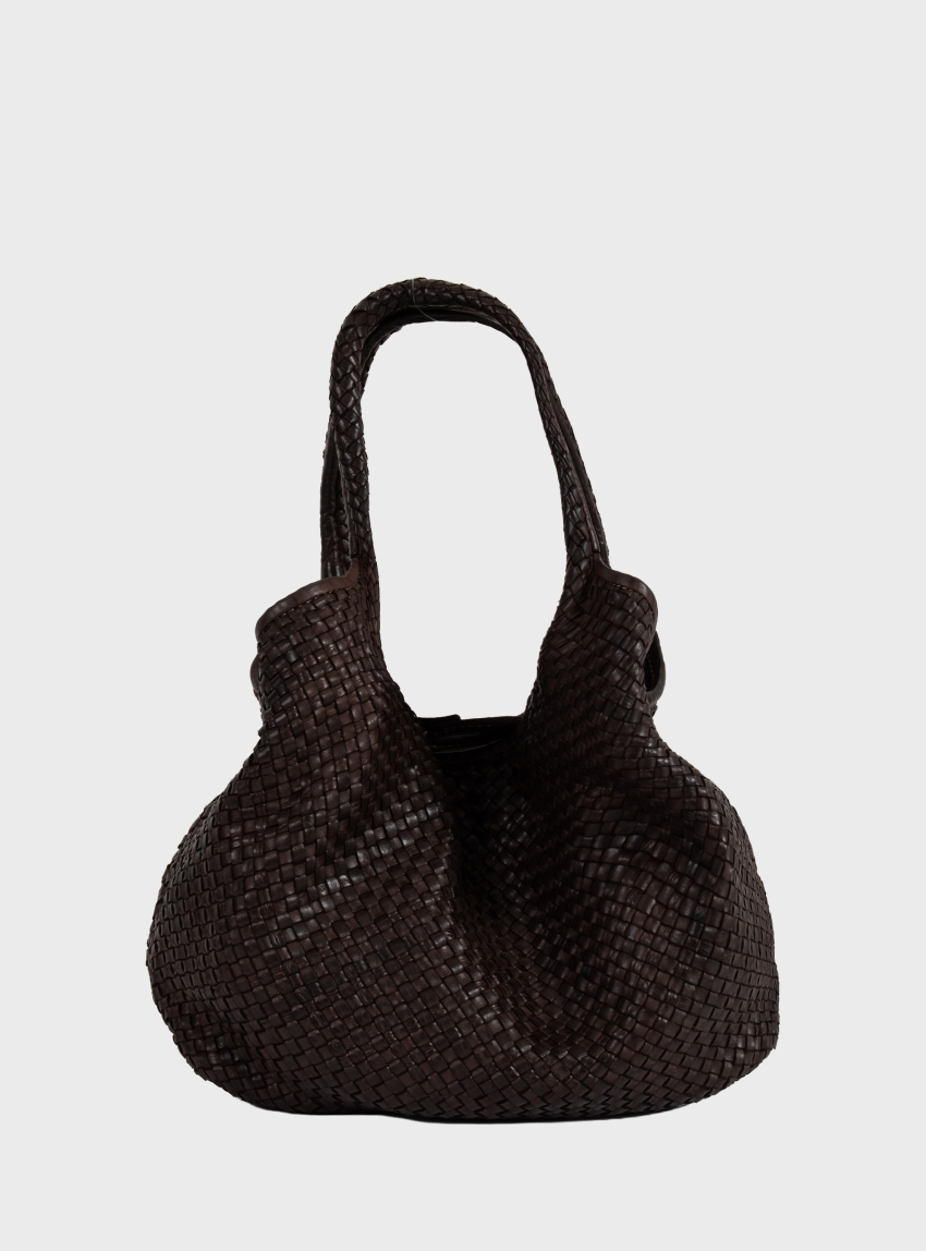Philippe Lang Leather Tote Bag - Dark Brown