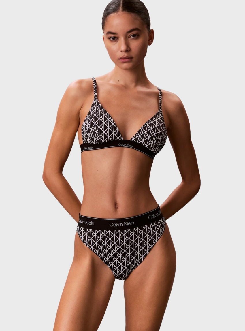 Calvin Klein Triangle Bikini Top - CK Icon - Black