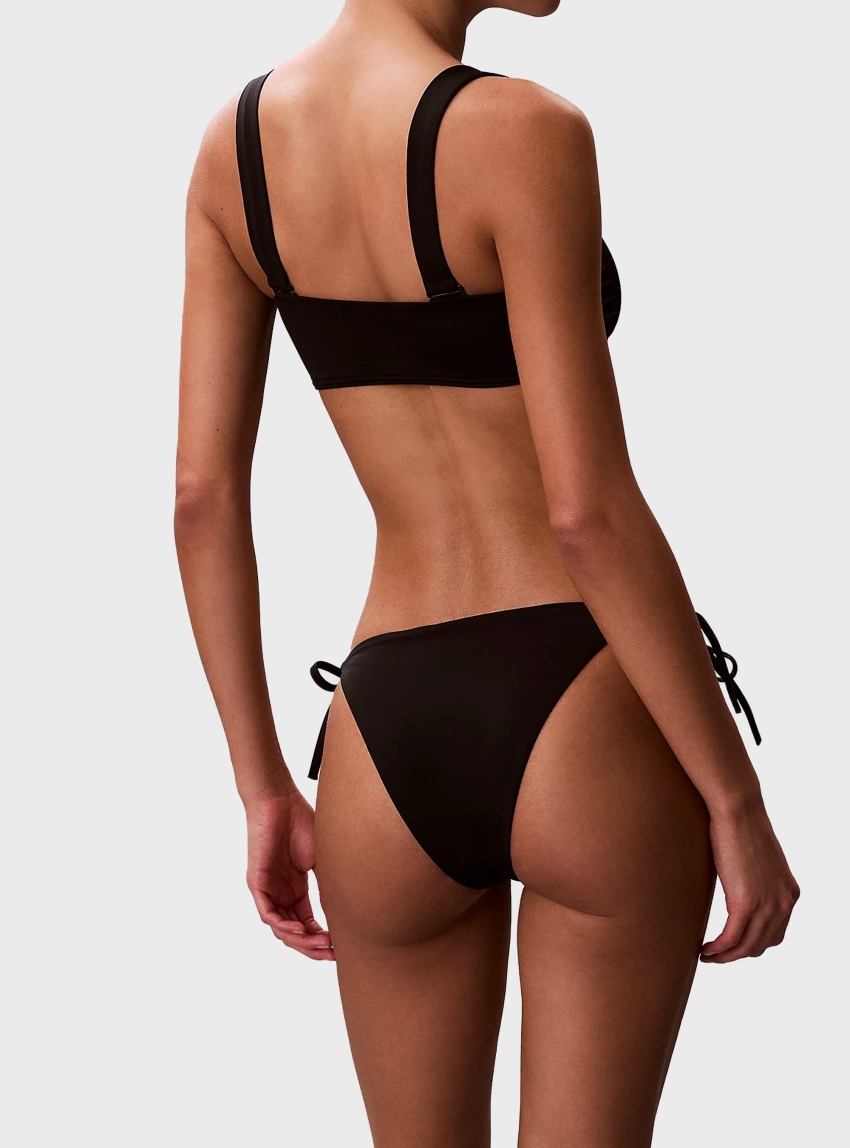Calvin Klein Tie Side Bikini Bottoms - Black