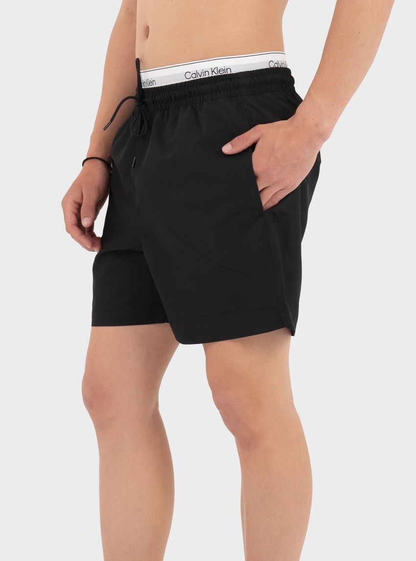 Calvin Klein Medium Drawstring Swim Shorts - Black