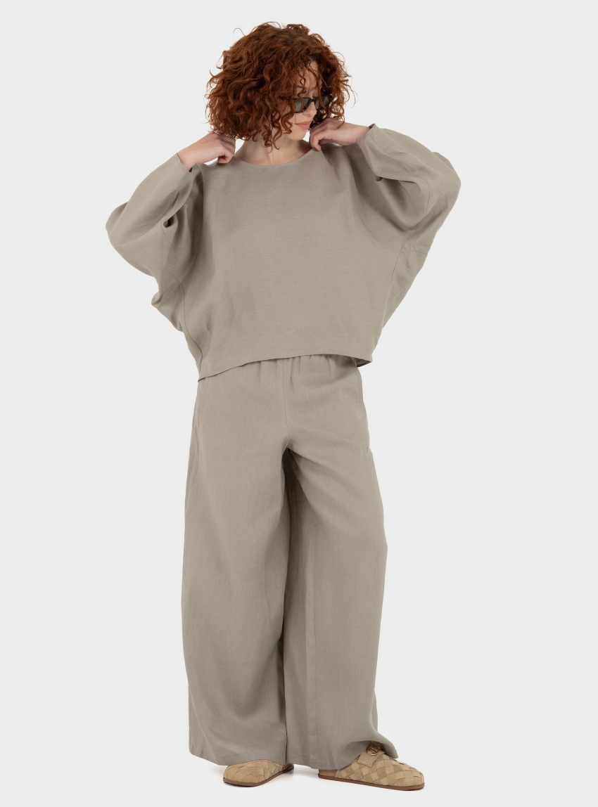 Drykorn Nialini Linen Top - Green