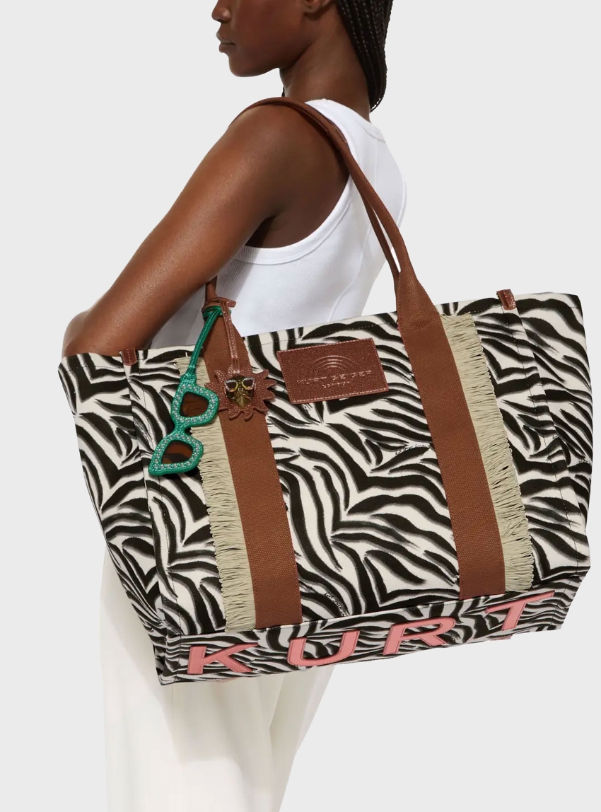 Kurt Geiger Southbank Large Shopper Bag - Black & White