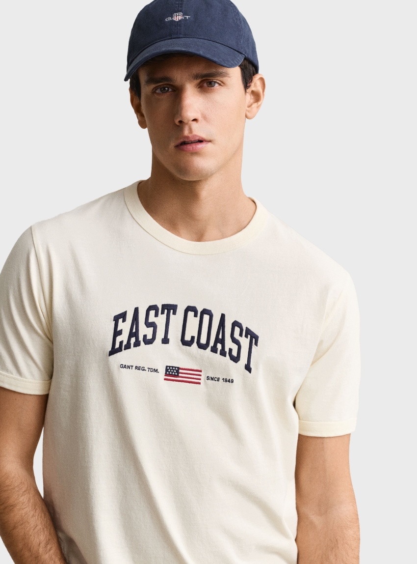 Gant Spray Graphic T-Shirt - Cream