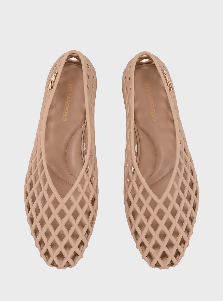 Karl Lagerfeld Jelly Ballet Pump - Beige