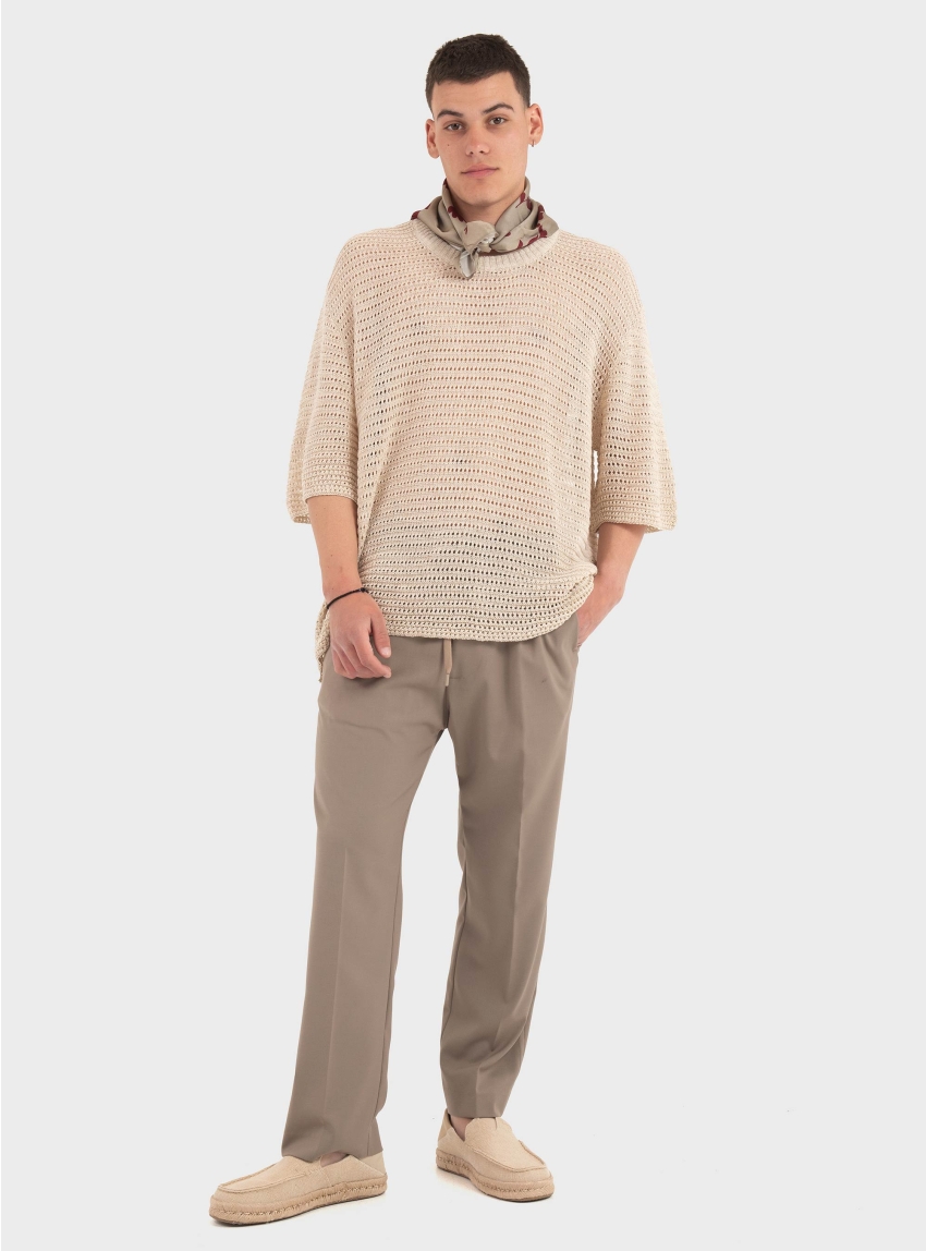 I'm Brian Loose Tapered Pants - Taupe