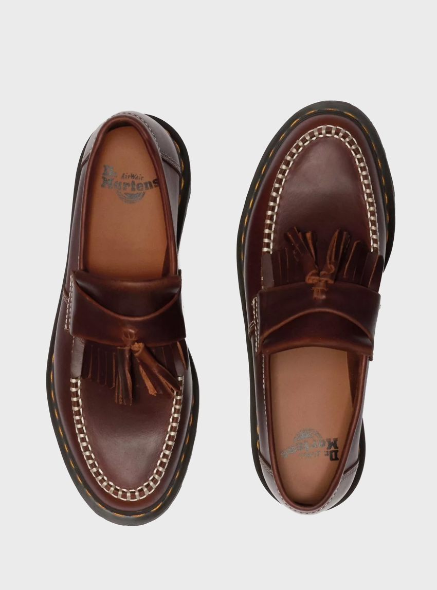 Dr Martens Adrian Orleans Leather Tassel Loafers - Bordeaux