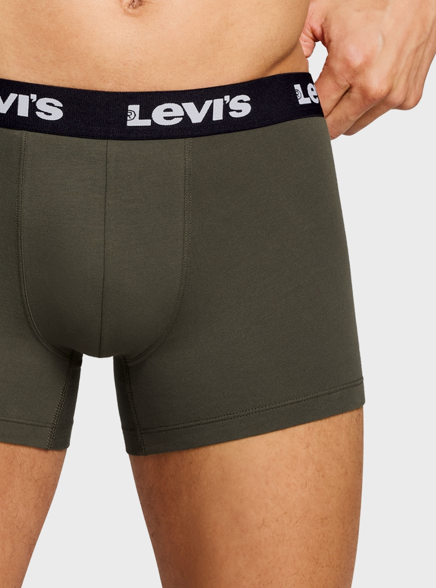 Levis 2-Pack Repeat Logo Boxer Briefs - Khaki