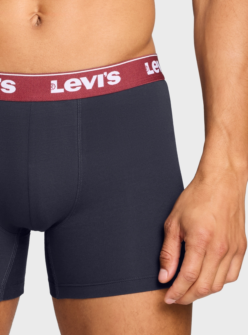 Levis 3-Pack Repeat Logo Boxer Briefs - Navy