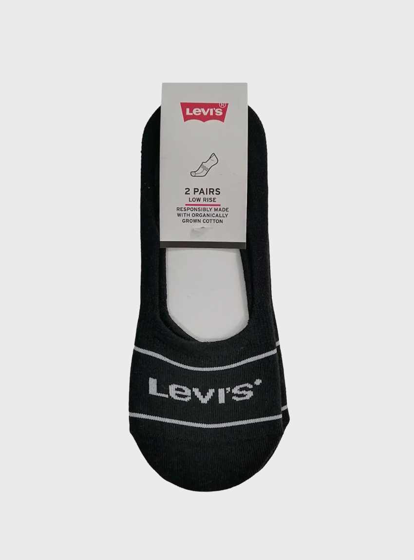 Levis 2-Pack Low Rise Sport Socks - Black