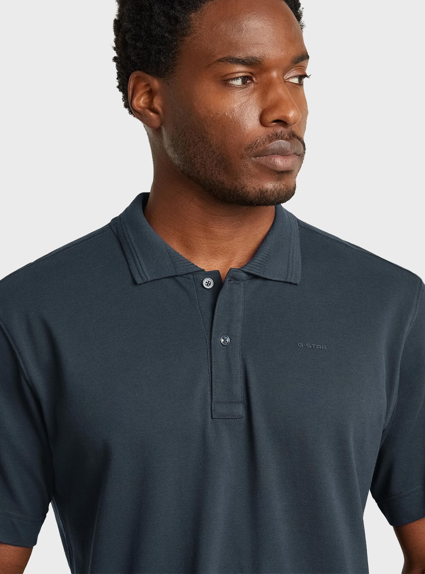 G-Star Core Regular Jacquard Polo - Blue