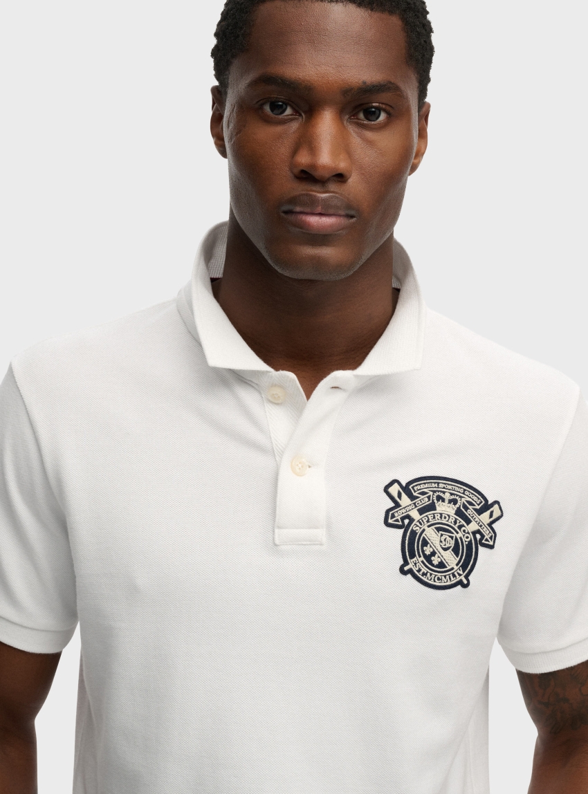 Superdry Crest Polo Shirt - White