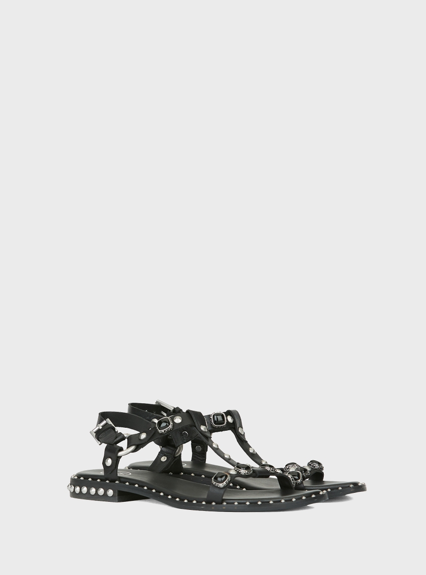 Ash Podium Sandals - Black