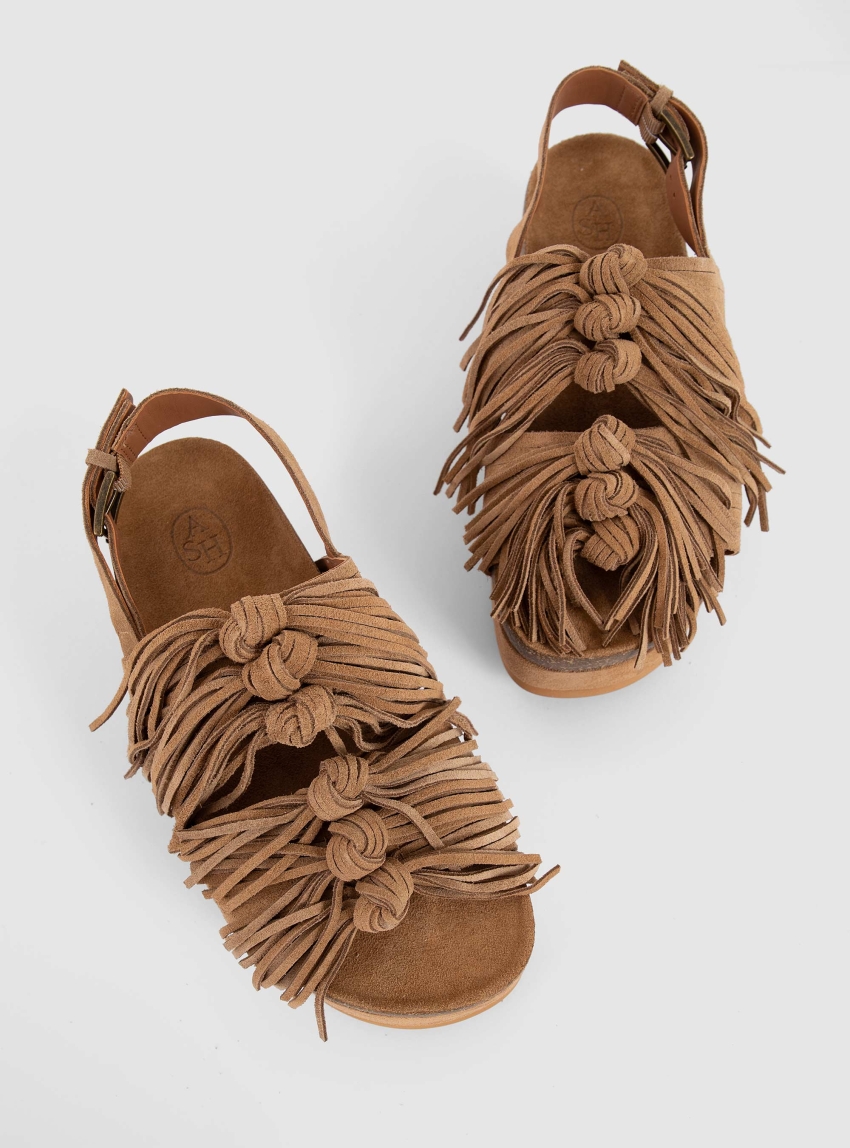 Ash Monoi Platform Sandals - Beige