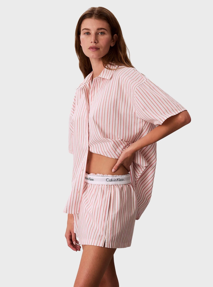 Calvin Klein Relaxed Poplin Shirt - Peach