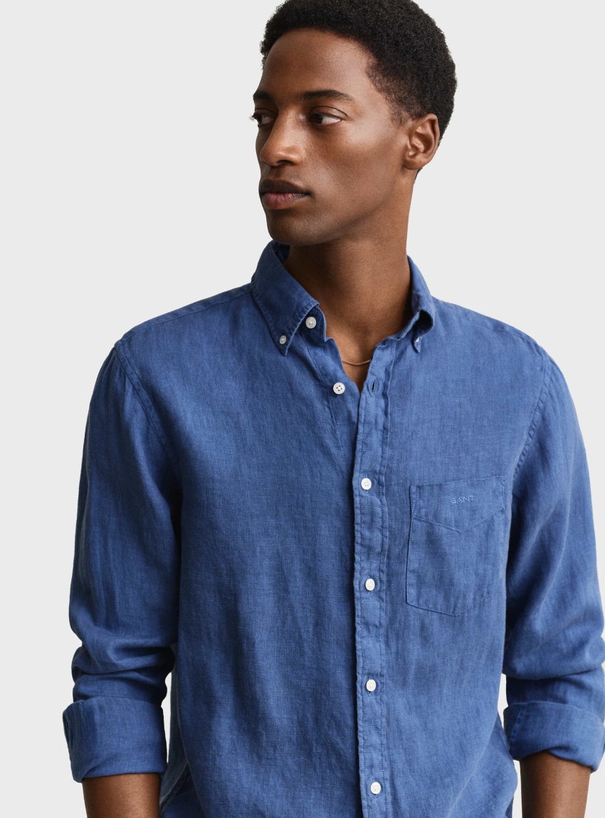 Gant Linen Shirt - Sky Blue